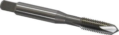 OSG - 5/16-24 UNF, 3 Flute, Bright Finish, High Speed Steel Spiral Point Tap - Plug Chamfer, Right Hand Thread, 2-23/32" OAL, 1-1/8" Thread Length, 0.318" Shank Diam, Series 105 - Exact Industrial Supply
