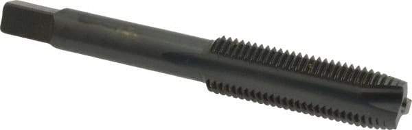 OSG - 7/16-20 UNF, 3 Flute, Bright Finish, High Speed Steel Spiral Point Tap - Plug Chamfer, Right Hand Thread, 3-5/32" OAL, 1-7/16" Thread Length, 0.323" Shank Diam, Series 105 - Exact Industrial Supply