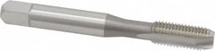 OSG - 5/16-24 UNF, 2 Flute, Bright Finish, High Speed Steel Spiral Point Tap - Bottoming Chamfer, Right Hand Thread, 2-23/32" OAL, 1-1/8" Thread Length, 0.318" Shank Diam, 3B Class of Fit, Series 105B - Exact Industrial Supply