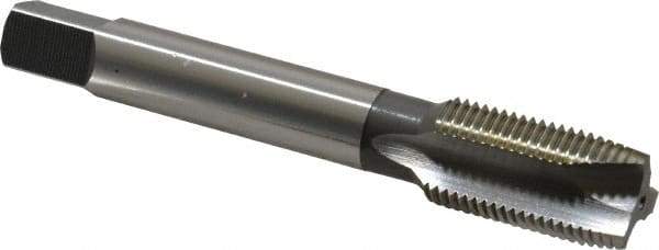 OSG - 5/8-18 UNF, 3 Flute, Bright Finish, High Speed Steel Spiral Point Tap - Plug Chamfer, Right Hand Thread, 3-13/16" OAL, 1-13/16" Thread Length, 0.48" Shank Diam, 3B Class of Fit, Series 105 - Exact Industrial Supply