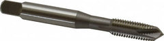 OSG - 5/16-24 UNF, 3 Flute, Bright Finish, High Speed Steel Spiral Point Tap - Plug Chamfer, Right Hand Thread, 2-23/32" OAL, 1-1/8" Thread Length, 0.318" Shank Diam, 2B Class of Fit, Series 105 - Exact Industrial Supply