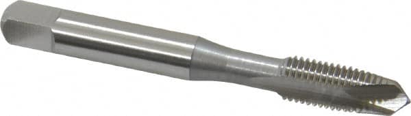 OSG - 5/16-24 UNF, 2 Flute, Bright Finish, High Speed Steel Spiral Point Tap - Plug Chamfer, Right Hand Thread, 2-23/32" OAL, 1-1/8" Thread Length, 0.318" Shank Diam, 2B Class of Fit, Series 105 - Exact Industrial Supply