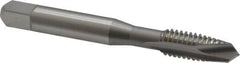 OSG - 5/16-18 UNC, 2 Flute, Bright Finish, High Speed Steel Spiral Point Tap - Plug Chamfer, Right Hand Thread, 2-23/32" OAL, 1-1/8" Thread Length, 0.318" Shank Diam, 2B Class of Fit, Series 105 - Exact Industrial Supply