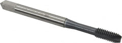 OSG - #8-32 UNC, 2 Flute, elektraLUBE Finish, High Speed Steel Spiral Point Tap - Bottoming Chamfer, Right Hand Thread, 2-1/8" OAL, 3/4" Thread Length, 2B Class of Fit, Series 105B - Exact Industrial Supply