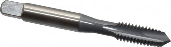 OSG - 5/16-18 UNC, 2 Flute, elektraLUBE Finish, High Speed Steel Spiral Point Tap - Plug Chamfer, Right Hand Thread, 2-23/32" OAL, 1-1/8" Thread Length, Series 105 - Exact Industrial Supply