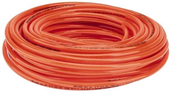 Parker - 1/4" ID x 3/8" OD, 1/16" Wall Thickness, 100' Long, Polyurethane Tube - Orange, 125 Max psi, 90 - 95 Shore A Hardness, -40 to 180°F - Benchmark Tooling