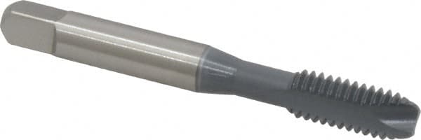 OSG - 5/16-18 UNC, 2 Flute, elektraLUBE Finish, High Speed Steel Spiral Point Tap - Bottoming Chamfer, Right Hand Thread, 2-23/32" OAL, 1-1/8" Thread Length, 3B Class of Fit, Series 105B - Exact Industrial Supply