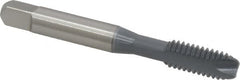 OSG - 5/16-18 UNC, 2 Flute, elektraLUBE Finish, High Speed Steel Spiral Point Tap - Bottoming Chamfer, Right Hand Thread, 2-23/32" OAL, 1-1/8" Thread Length, 3B Class of Fit, Series 105B - Exact Industrial Supply