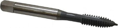 OSG - 1/4-20 UNC, 2 Flute, elektraLUBE Finish, High Speed Steel Spiral Point Tap - Plug Chamfer, Right Hand Thread, 2-1/2" OAL, 1" Thread Length, 2B Class of Fit, Series 105 - Exact Industrial Supply