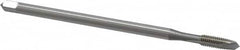 OSG - #10-32 UNF 2 Flute H3 Bright Finish High Speed Steel Spiral Point Extension Tap - Plug Chamfer, 4" OAL, 7/8" Thread Length, 2B/3B Class of Fit - Exact Industrial Supply