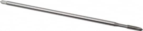 OSG - #10-32 UNF 2 Flute H3 Bright Finish High Speed Steel Spiral Point Extension Tap - Plug Chamfer, 6" OAL, 7/8" Thread Length, 2B/3B Class of Fit - Exact Industrial Supply