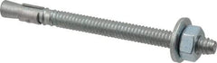 Red Head - 1/4 Inch Diameter, 1/4-20 Inch Thread, 3-1/4 Inch Overall Length, Grade 3, Wedge Expansion Concrete Anchor - Steel, Zinc Plated, 2-1/4 Inch Thread Length, Tie Wire Head, 1/4 Inch Drill - Benchmark Tooling