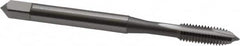 OSG - #10-32 UNF, 2 Flute, Bright Finish, High Speed Steel Spiral Point Tap - Plug Chamfer, Right Hand Thread, 2-3/8" OAL, 7/8" Thread Length, 0.194" Shank Diam - Exact Industrial Supply