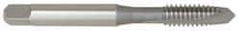 OSG - 1/4-20 UNC, 2 Flute, Bright Finish, High Speed Steel Spiral Point Tap - Plug Chamfer, Right Hand Thread, 2-1/2" OAL, 1" Thread Length, 0.255" Shank Diam - Exact Industrial Supply
