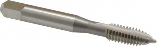OSG - 5/16-18 UNC, 2 Flute, Bright Finish, High Speed Steel Spiral Point Tap - Plug Chamfer, Right Hand Thread, 2-23/32" OAL, 1-1/8" Thread Length, 0.318" Shank Diam - Exact Industrial Supply