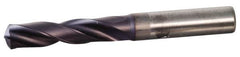 Screw Machine Length Drill Bit: 0.5709″ Dia, 140 °, Solid Carbide Right Hand Cut, Spiral Flute, Straight-Cylindrical Shank, Series B966F