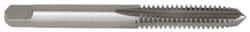 OSG - 1/4-20 UNC 4 Flute Bright Finish High Speed Steel Straight Flute Standard Hand Tap - Plug, Right Hand Thread, 2-1/2" OAL, 1" Thread Length, H11 Limit, 0.005" Oversize - Exact Industrial Supply