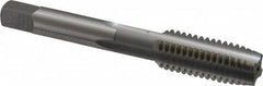 OSG - 1/2-13 UNC 4 Flute Bright Finish High Speed Steel Straight Flute Standard Hand Tap - Plug, Right Hand Thread, 3-3/8" OAL, 1-21/32" Thread Length, H11 Limit, 0.005" Oversize - Exact Industrial Supply