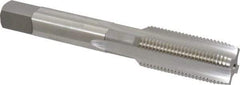 OSG - 5/8-18 UNF 4 Flute Bright Finish High Speed Steel Straight Flute Standard Hand Tap - Plug, Right Hand Thread, 3-13/16" OAL, 1-13/16" Thread Length, H11 Limit, 0.005" Oversize - Exact Industrial Supply