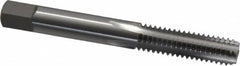 OSG - 5/16-18 UNC 4 Flute Bright Finish High Speed Steel Straight Flute Standard Hand Tap - Bottoming, Right Hand Thread, 2-23/32" OAL, 1-1/8" Thread Length, H11 Limit, 0.005" Oversize - Exact Industrial Supply
