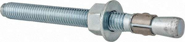 Red Head - 1/2 Inch Diameter, 1/2-13 Inch Thread, 5-1/2 Inch Overall Length, Grade 3, Wedge Expansion Concrete Anchor - Steel, Zinc Plated, 4 Inch Thread Length, Tie Wire Head, 1/2 Inch Drill - Benchmark Tooling