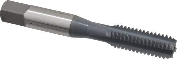 OSG - 3/8-16 UNC 4 Flute elektraLUBE Finish High Speed Steel Straight Flute Standard Hand Tap - Bottoming, Right Hand Thread, 2-15/16" OAL, 1-1/4" Thread Length, H11 Limit, 0.005" Oversize - Exact Industrial Supply