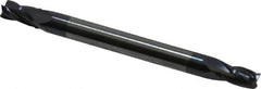 Accupro - 7/64", 3/16" LOC, 1/8" Shank Diam, 1-1/2" OAL, 4 Flute, Solid Carbide Square End Mill - Double End, AlTiN Finish, Spiral Flute, 30° Helix, Centercutting, Right Hand Cut, Right Hand Flute - Benchmark Tooling