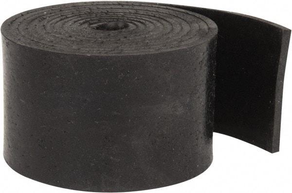 Made in USA - 1/8" Thick x 2" Wide x 60" Long, Buna-N Rubber Strip - Stock Length, 70 Shore A Durometer, 800 to 1,000 psi Tensile Strength, -20 to 170°F, Black - Benchmark Tooling