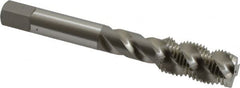 OSG - 1/2-20 UNF 3 Flute 3B Plug Spiral Flute Tap - High Speed Steel, Bright Finish, 3-3/8" OAL, Right Hand Flute, Right Hand Thread, H3, Series 106/107 - Benchmark Tooling