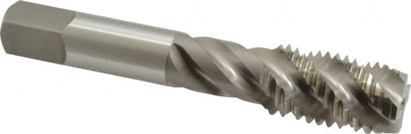 OSG - 3/4-10 UNC 4 Flute Plug Spiral Flute Tap - High Speed Steel, Bright Finish, 4-1/4" OAL, Right Hand Flute, Right Hand Thread, H3, Series 106/107 - Benchmark Tooling