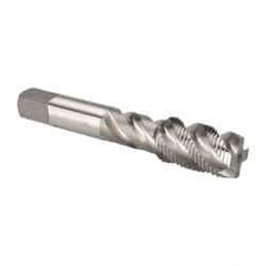 OSG - 3/4-16 UNF 4 Flute 3B Plug Spiral Flute Tap - High Speed Steel, Bright Finish, 4-1/4" OAL, Right Hand Flute, Right Hand Thread, H3, Series 106/107 - Benchmark Tooling