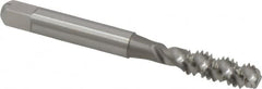 OSG - 1/4-20 UNC 3 Flute 3B Bottoming Spiral Flute Tap - High Speed Steel, Bright Finish, 2-1/2" OAL, Right Hand Flute, Right Hand Thread, H3, Series 106/107 - Exact Industrial Supply