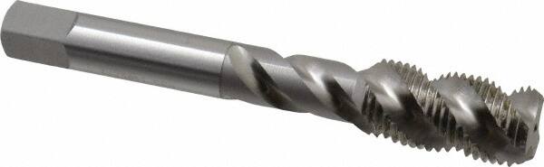 OSG - 1/2-20 UNF 3 Flute 3B Bottoming Spiral Flute Tap - High Speed Steel, Bright Finish, 3-3/8" OAL, Right Hand Flute, Right Hand Thread, H3, Series 106/107 - Benchmark Tooling