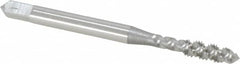 OSG - M4x0.70 Metric Coarse 3 Flute 6H Plug Spiral Flute Tap - High Speed Steel, Bright Finish, 2-1/8" OAL, Right Hand Flute, Right Hand Thread, D4, Series 142 - Exact Industrial Supply