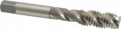 OSG - M12x1.75 Metric Coarse 3 Flute 6H Plug Spiral Flute Tap - High Speed Steel, Bright Finish, 3-3/8" OAL, Right Hand Flute, Right Hand Thread, D6, Series 142 - Benchmark Tooling