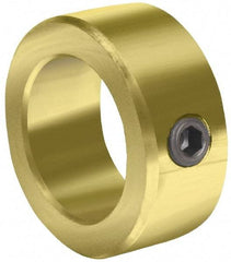 Climax Metal Products - 1-1/4" Bore, Stainless Steel, Set Screw Solid Set Screw Collars - 2" Outside Diam, 11/16" Wide - Benchmark Tooling