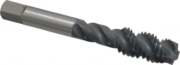 OSG - 1/2-13 UNC 3 Flute 3B Plug Spiral Flute Tap - High Speed Steel, elektraLUBE Finish, 3-3/8" OAL, Right Hand Flute, Right Hand Thread, H3, Series 107 - Benchmark Tooling