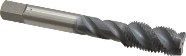 OSG - 1/2-20 UNF 3 Flute 3B Plug Spiral Flute Tap - High Speed Steel, elektraLUBE Finish, 3-3/8" OAL, Right Hand Flute, Right Hand Thread, H3, Series 107 - Benchmark Tooling
