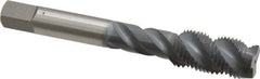 OSG - 1/2-20 UNF 3 Flute 3B Plug Spiral Flute Tap - High Speed Steel, elektraLUBE Finish, 3-3/8" OAL, Right Hand Flute, Right Hand Thread, H3, Series 107 - Benchmark Tooling