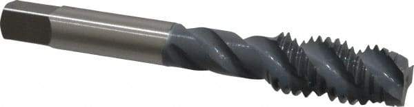 OSG - 1/2-13 UNC 3 Flute 2B Plug Spiral Flute Tap - High Speed Steel, elektraLUBE Finish, 3-3/8" OAL, Right Hand Flute, Right Hand Thread, H5, Series 107 - Benchmark Tooling