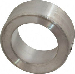 Climax Metal Products - 1" Bore, Stainless Steel, Set Screw Solid Set Screw Collars - 1-1/2" Outside Diam, 5/8" Wide - Benchmark Tooling