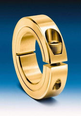 Climax Metal Products - 15/16" Bore, Steel, Two Piece Clamping Shaft Collar - 1-3/4" Outside Diam, 1/2" Wide - Benchmark Tooling