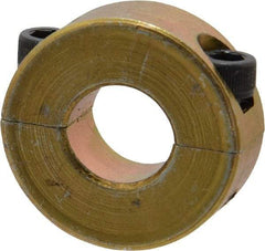 Climax Metal Products - 1/2" Bore, Steel, Two Piece Clamping Shaft Collar - 1-1/8" Outside Diam, 13/32" Wide - Benchmark Tooling
