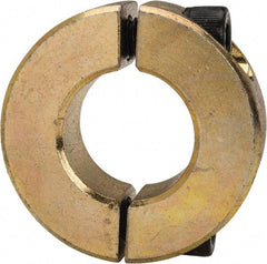 Climax Metal Products - 3/4" Bore, Steel, Two Piece Clamping Shaft Collar - 1-1/2" Outside Diam, 1/2" Wide - Benchmark Tooling