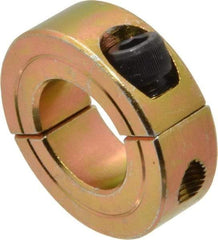 Climax Metal Products - 7/8" Bore, Steel, Two Piece Clamping Shaft Collar - 1-5/8" Outside Diam, 1/2" Wide - Benchmark Tooling
