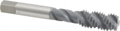 OSG - 1/2-13 UNC 3 Flute 3B Bottoming Spiral Flute Tap - High Speed Steel, elektraLUBE Finish, 3-3/8" OAL, Right Hand Flute, Right Hand Thread, H3, Series 107 - Exact Industrial Supply
