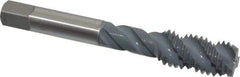 OSG - 1/2-13 UNC 3 Flute 2B Bottoming Spiral Flute Tap - High Speed Steel, elektraLUBE Finish, 3-3/8" OAL, Right Hand Flute, Right Hand Thread, H5, Series 107 - Exact Industrial Supply