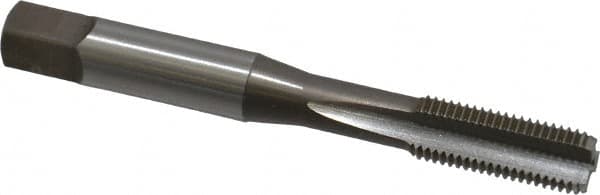OSG - 1/4-28 UNF, H2, 3 Flute, Bottoming Chamfer, Bright Finish, High Speed Steel Hand STI Tap - 2-1/2" OAL, 1" Thread Length, 0.191" Square Size, Series 126 - Exact Industrial Supply
