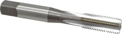 OSG - 5/16-24 UNF, H3, 4 Flute, Bottoming Chamfer, Bright Finish, High Speed Steel Hand STI Tap - 2-23/32" OAL, 1-1/8" Thread Length, 0.238" Square Size, Series 126 - Exact Industrial Supply