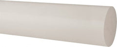 Made in USA - 1' Long, 4" Diam, Polypropylene Plastic Rod - Natural (Color) - Benchmark Tooling